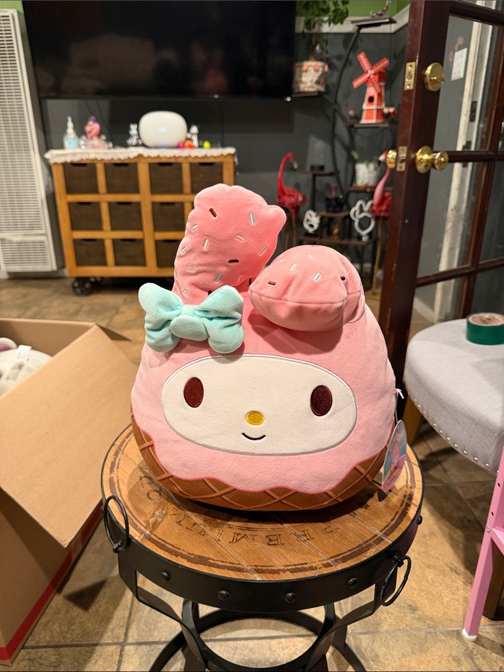 Sanrio My Melody Pink & Mint Ice Cream Bunny Plush Cushion